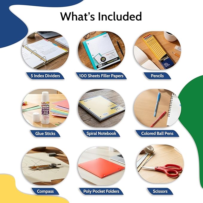 EPI Essentials Bulk School Supplies for Kids – 7th to 12th Grade School Supply Packs – College-Ruled Bundle with Classroom-Ready Standard List Essentials – 168 Boxes per Pallet