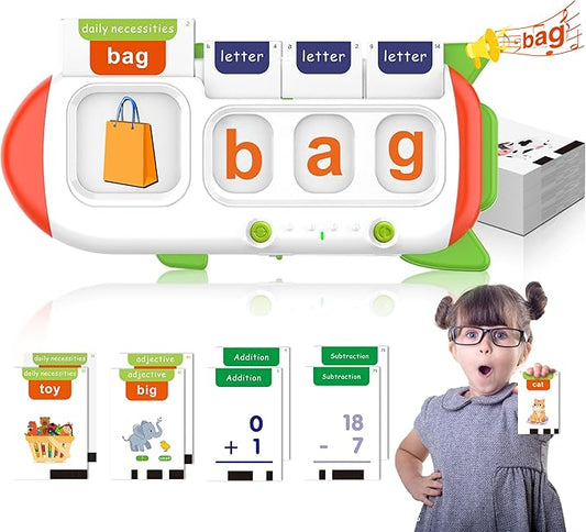 Cool Math Games & Talking Flash Cards for Toddlers 5-7 Years Old,Speech Therapy with 102 Sight Words and 56 Math Flash Cards,Sensory Toys for Kids with Autism,Ideal Gifts for Boys & Girls