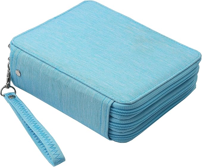 Portable Colored 72 Slots Pencil case Organizer with Printing Pattern for Watercolor Pens, Pencil Case Organizer for Artist