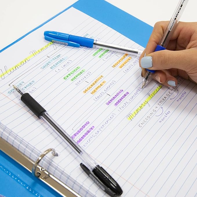 BAZIC Products College Ruled Filler Paper, 150 Sheets, 10.5" x 8", 6-Pack