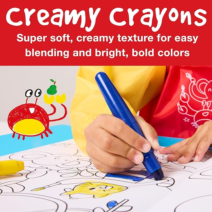 Faber-Castell Little Creatives ArtPlay Set: 15 Piece Toddler Art Set, Jumbo Crayons, Toddler Painting Set, and Kids Art Supplies, Spring Craft Supplies (Ages 3+)