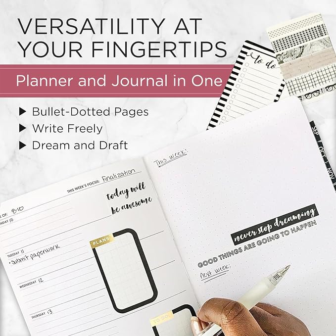 Wordsworth & Black A5 Undated Weekly, Monthly Planner, A5 Paper, Rasberry