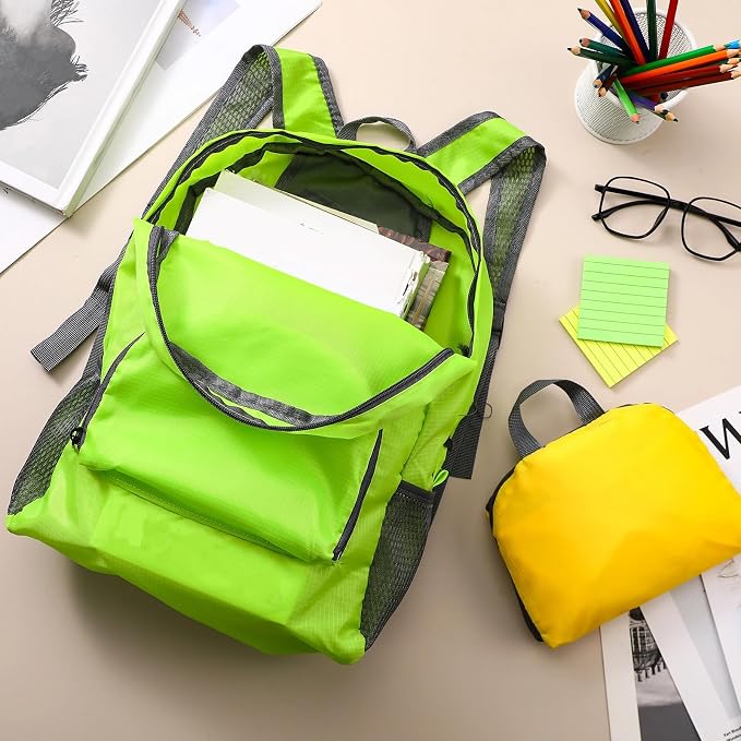 Jexine 10 Pcs Backpacks Bulk 16.5 Inches Lightweight Travel,Mixed Color | Basic Book Bags for School Outdoor, Foldable Storage, Ideal Students Adults Commuters, Bulk Backpack Set for Teams