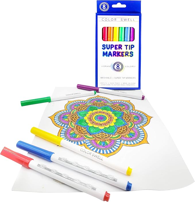 Color Swell Bulk Markers - 20 Packs 8 per Pack (160 Total) - Super Tip Bulk Markers