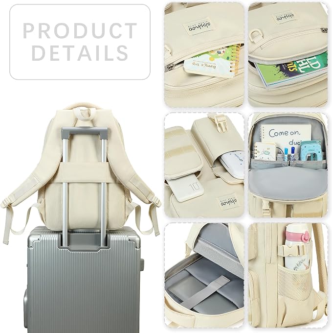abshoo Large Heavy Duty Backpack For School College Bookbag Casual Multi Pocket Travel Backpacks
