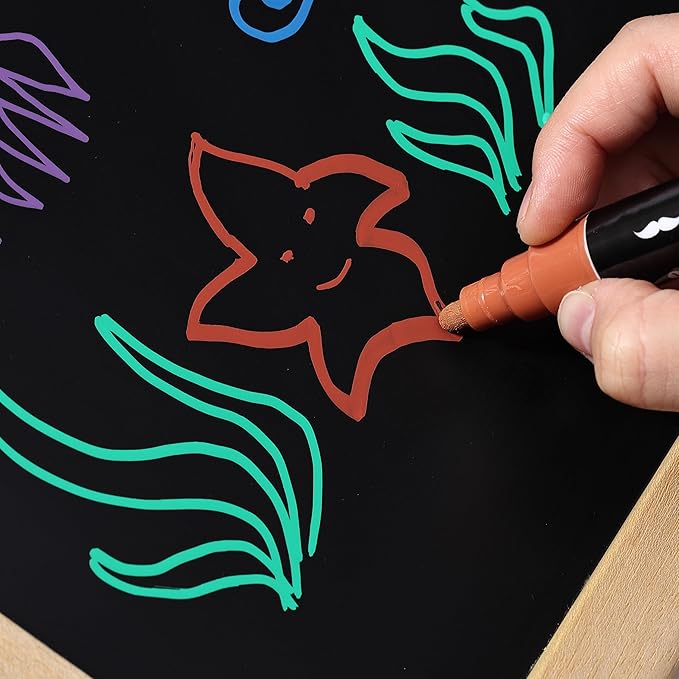 Mr. Pen- Chalk Markers, 6 Pack Assorted Colors, 8 Labels, Chalkboard & Glass Markers, Liquid Chalk Pens, Erasable