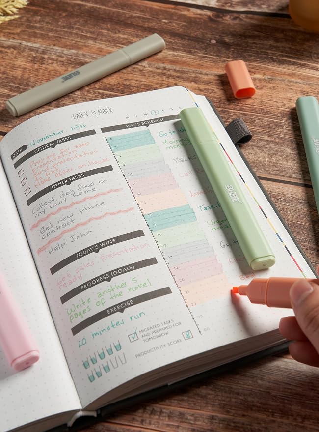 BLIEVE Bible Highlighters No Bleed Through, Chisel Tip, 5 Pack | No Smear, Quick-Dry, Aesthetic Cute Pastel Colors For Bible & Journaling (Pastel Edition)