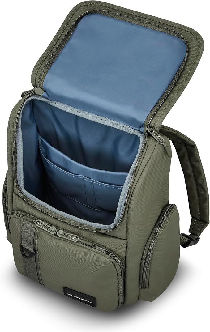 High Sierra Lineage Flap Backpack- Olive