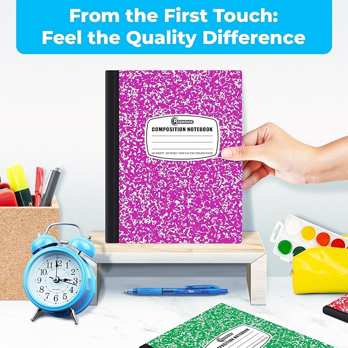 Rosmonde 5000 Pack (Pallet) Composition Notebook Bulk, College Ruled, Large Pallet of Composition Notebooks, 100 Sheets (200 Pages), 9-3/4 x 7-1/2, Bulk Order for Schools, 4-7 Days Transit