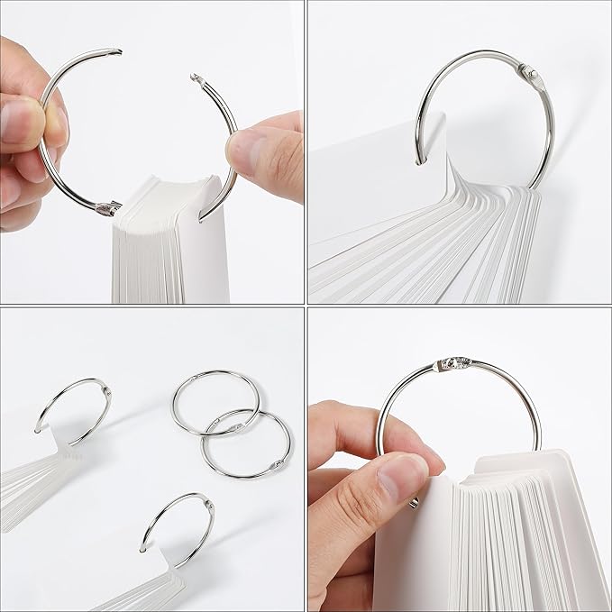 Mr. Pen- Loose Leaf Binder Ring, 2 Inch, 30 Pack, Metal Loose Leaf Binder Book Rings for Books and Index Cards, Scrapbook, Keychains, School, Home, Office, Silver