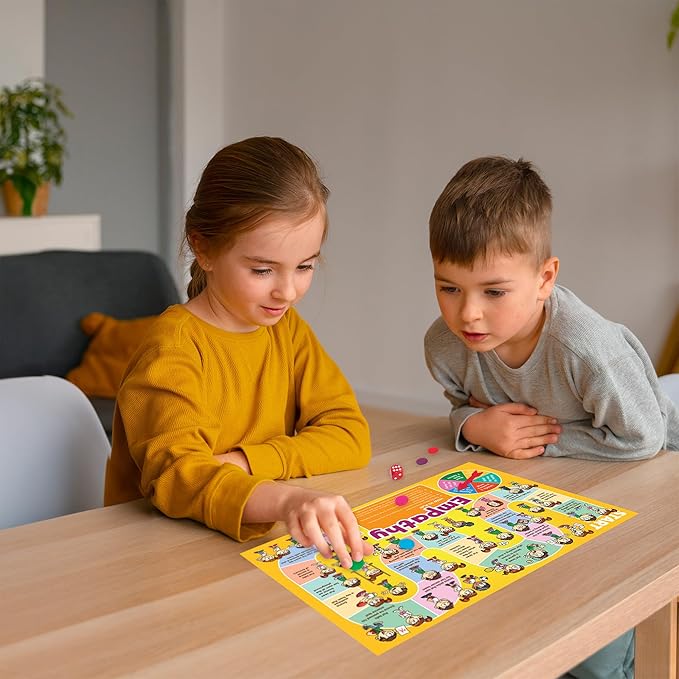 Junior Learning Social Skills Board Games, 4 Games, Ages 5-8, Empathy & Manners, Grade 1-2