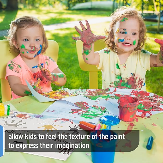 Mr. Pen- Finger Paint Paper Pad for Kids, 11 x 14 Inches, 22 Sheets, Premium Heavyweight White Glossy Paper, Art Paper for Vibrant Finger Painting and Craft Projects