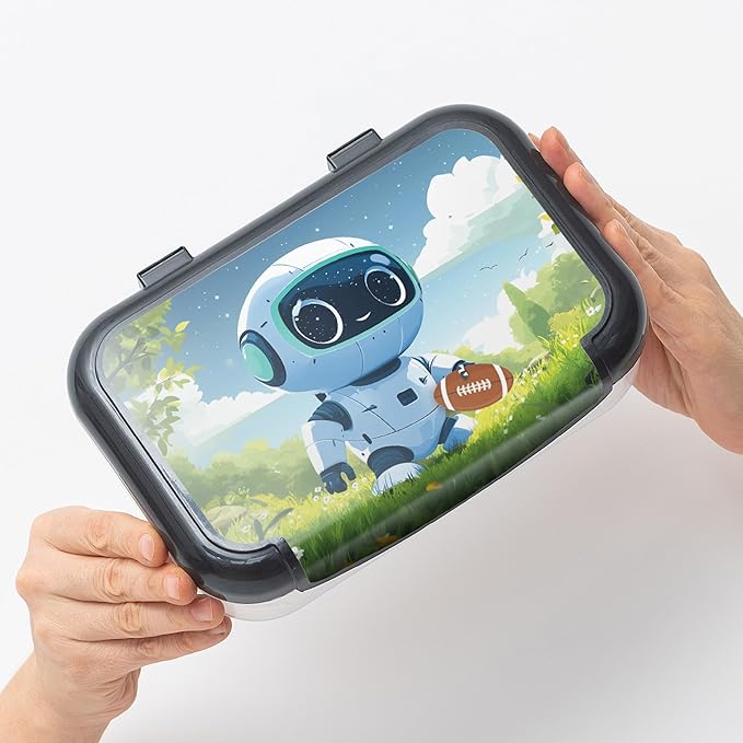 ZIPIT: Recycled Plastic Pencil Box - Robot - Large Capacity Case, Character & Football Themed, Stationery Organizer, School Supplies-Toys Holder, Kids