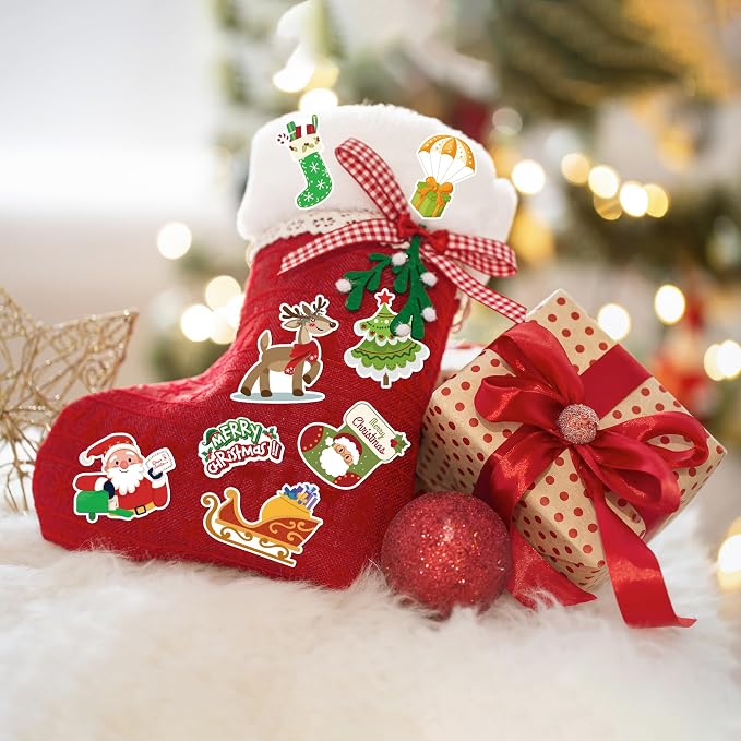 OHOME Stocking Stuffers | 320 PCS Christmas Stickers - Toddler Stocking Stuffers | Kids for Boys Girls Grandkids,Vinyl Xmas Games Crafts Activities Party Favors Supplies