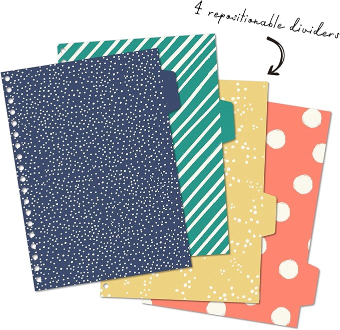 Pukka Pad, Carpe Diem 5-Subject Double Spiral Bound Notebook 12-Pack with Repositionable Dividers - 200 Pages of 80GSM Paper with Perforated Edges – Floral Love, B5 10 X 7in