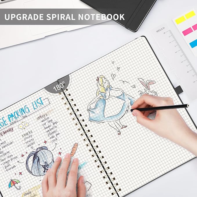 AHGXG Graph Paper Notebook, 110 Pages, A4 (8.5" x 11")