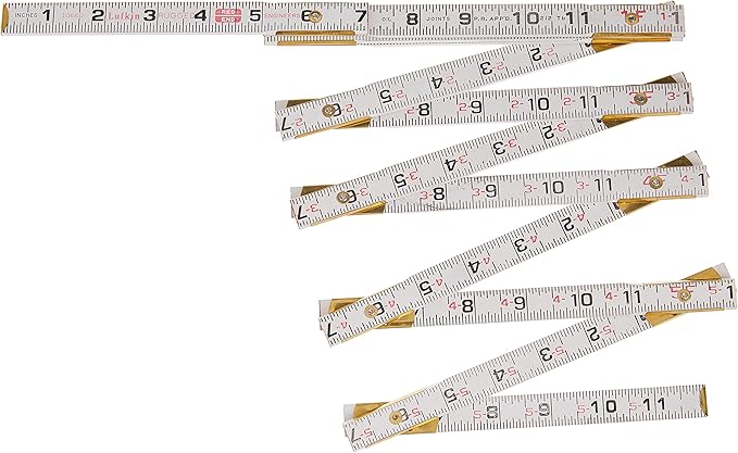 Crescent Lufkin 5/8" X 6' Red End® Engineer's Scale Wood Rule - 1066DN , White