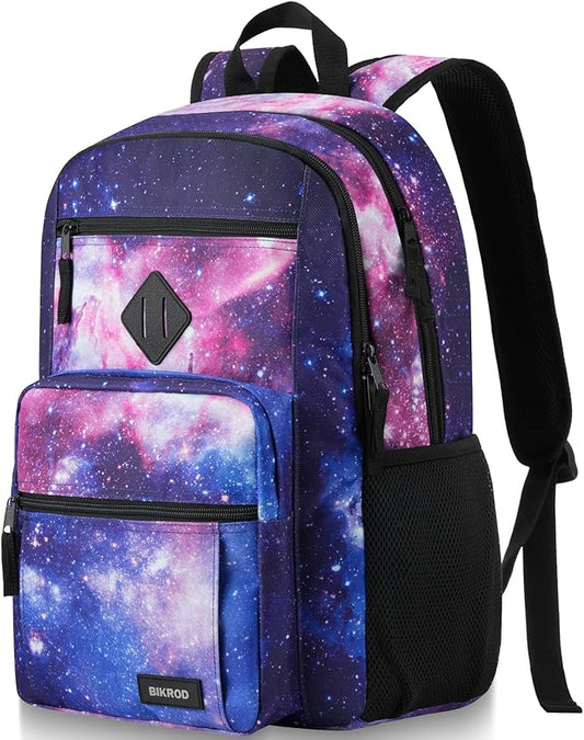 BIKROD Boys and Girls Backpack for School, Lightweight Casual High School Bookbag, Daily-use Travel Laptop Backpack for Women and Men, Fits 15.6 Inch Notebook