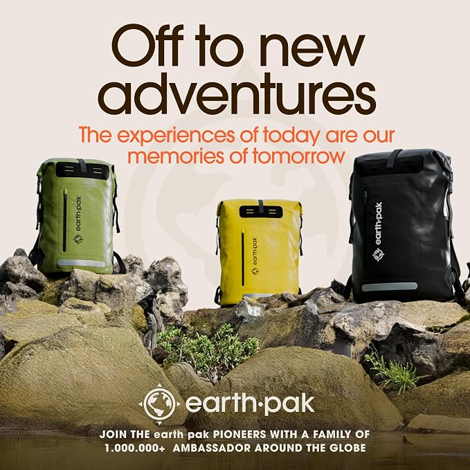 Waterproof Dry Bag Backpack 35L - Kayaking Boating Fishing Rafting Marine | Yellow 35L dry bag: 500D PVC, abrasion resistant build, IPX8 phone case for river and lake trips