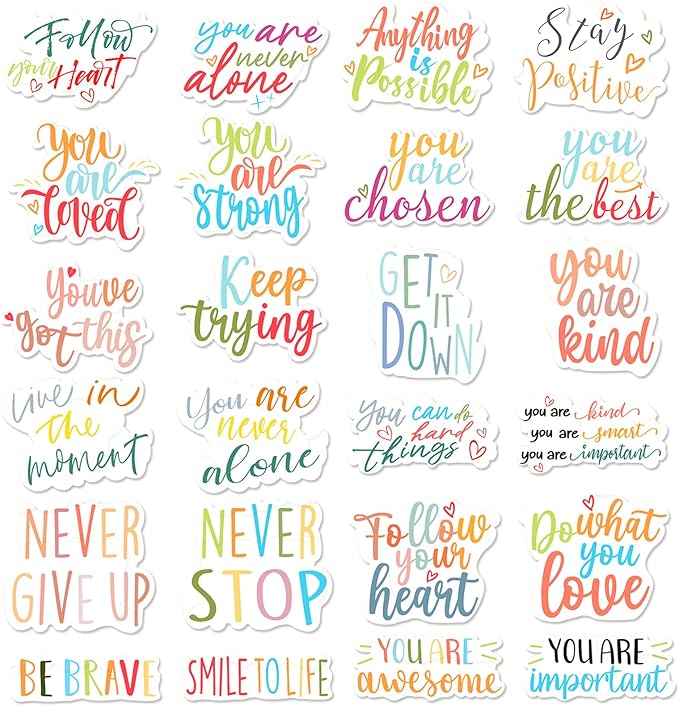 Sinmoe 24 Pieces Inspirational Fridge Magnets for Girls Bible Verse Locker Magnets for Girls Cute Motivational Quotes Refrigerator Decorations for School Classroom Whiteboard Office(Stylish Style)