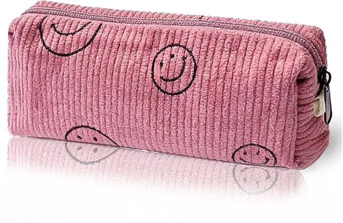 Pencil Pouch Cute Pencil Case Office Storage Bag Holder Box Organizer Aesthetic Bow Flower Pattern Makeup Pouch Cosmetic Bag for Women
