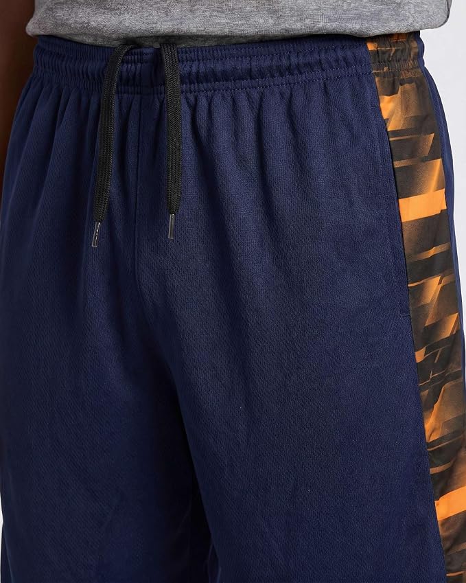Real Essentials 5 Pack: Boys' Mesh Basketball Athletic Shorts with Pockets – Teen Kids Youth Quick Dry Soccer Running Gym