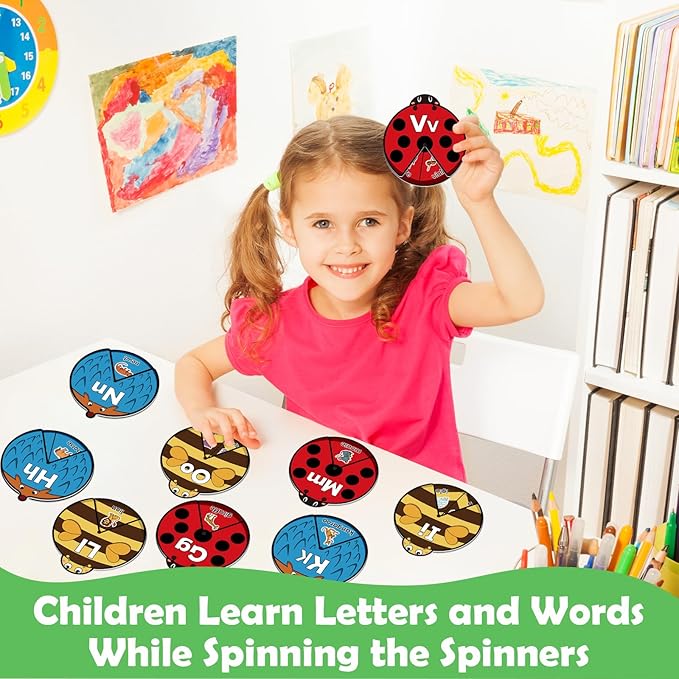 Kasfalci Alphabet Cards, Alphabet Learning Toys, ABC Learning for Toddlers, Letter Matching Game, Sight Words, Kindergarten Preschool Learning Activities, Montessori Educational Toy for Kids