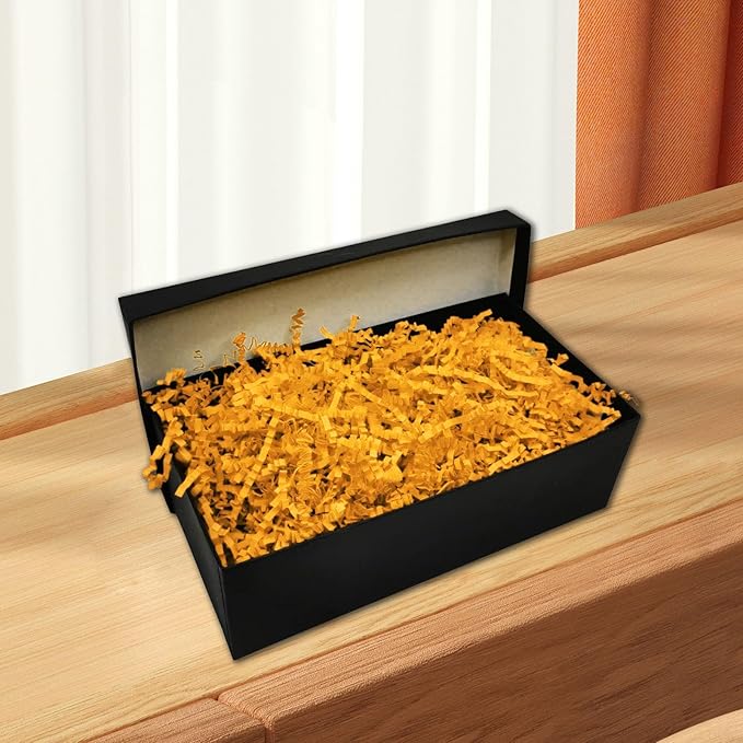 Tisspoms 1LB Gold Crinkle Cut Paper Shred Filler, Paper Shreds for Basket Fillers, Birthday, Gift Wrapping, Anniversary, Wedding, Halloween, Thanksgiving, Christmas Gift Decor Party Filler