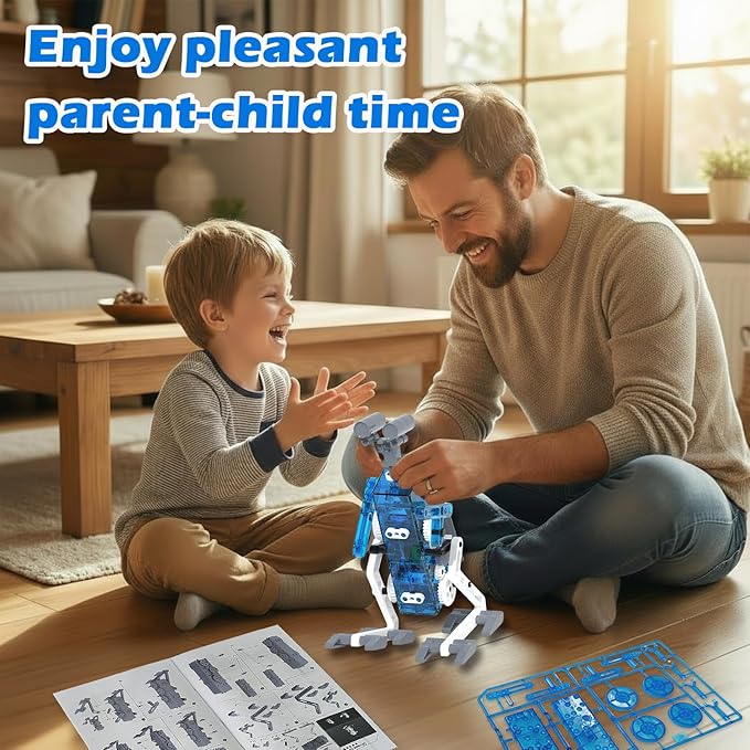 STEM 25-in-1 Solar Robot Kit for Kids Ages 8-13, Science Building Toys with Transparent Motor, DIY Robotics Experiment Set, Educational Birthday Gift for Boys Girls 8 9 10 11 12 13 14 15 16