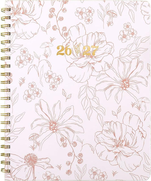 Cambridge Planner 2026-2027 Weekly & Monthly Academic 12-Month July-June, 8-1/2" x 11", Pen+Pillar, Sketched Floral (PP25-905A)