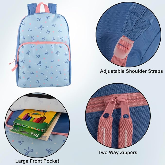 Trail maker Classic 17 inch Backpacks with Adjustable Padded Straps | School Backpacks for Girls, Boys