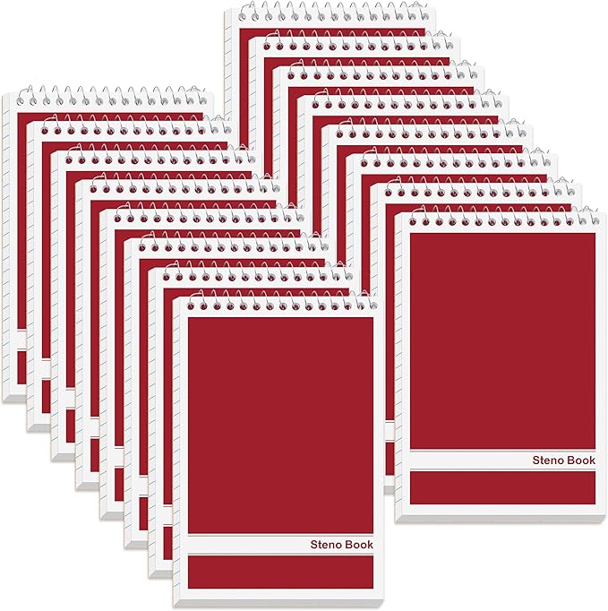 16 Pack Steno Pads 6 x 9 in Top Spiral Notebook Bulk Pack 960 Total Sheets Gregg Rule Steno Note Pads for School Office Home Students Teachers Organized Daily Notes Planners