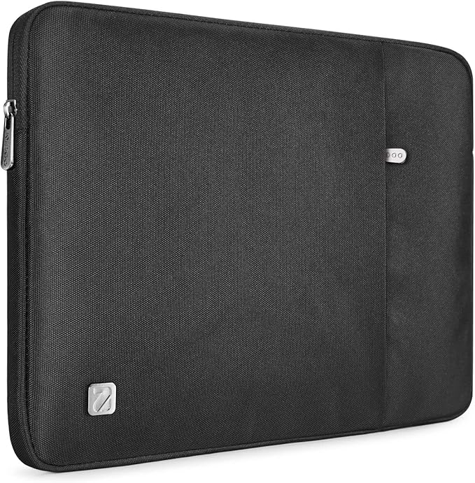 NIDOO 14 Inch Laptop Sleeve Water-Resistant Computer Case Portable Carrying Bag for 15" MacBook Air M2 2023/15" Surface Laptop 3 4/14" ThinkPad P14s T14 T14s L14 Gen 2 / Chromebook Spin 514, Black