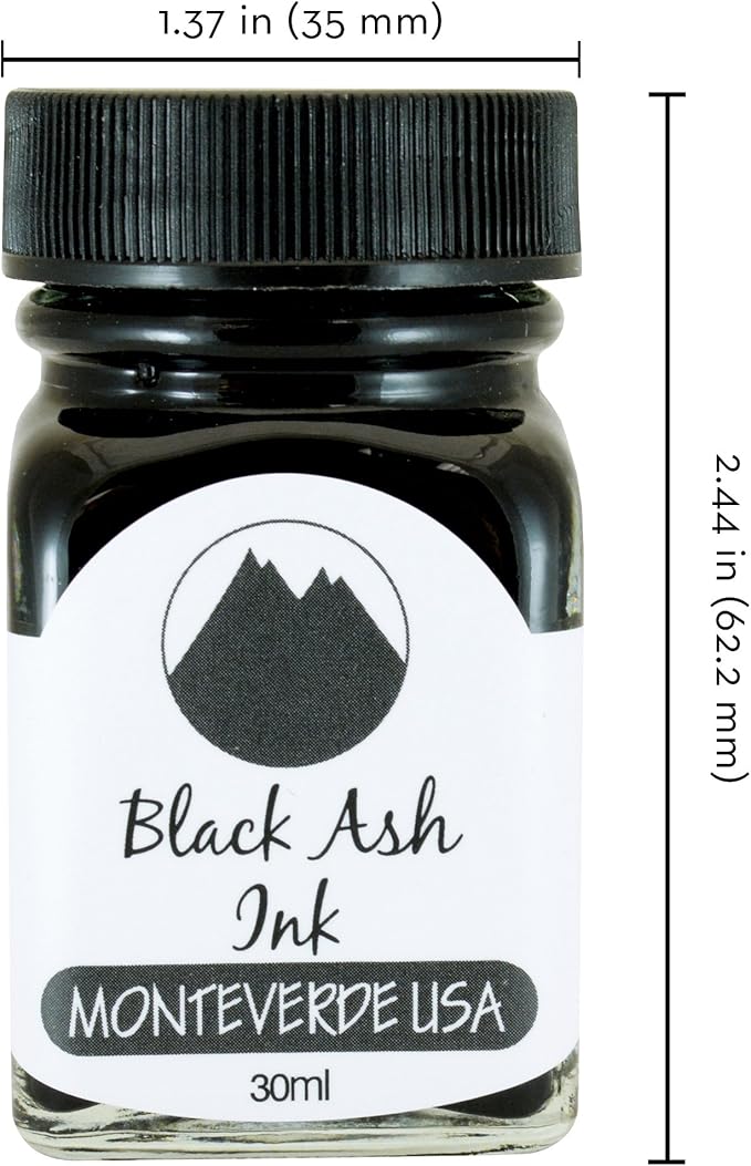 Monteverde USA Ink with ITF Technology, 30 ml Black Ash (G309BA)