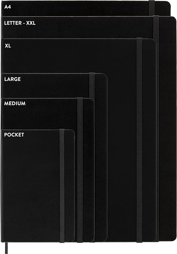 Moleskine Classic Notebook, Soft Cover, Large (5" x 8.25") Plain/Blank, Hydrangea Blue, 192 pages