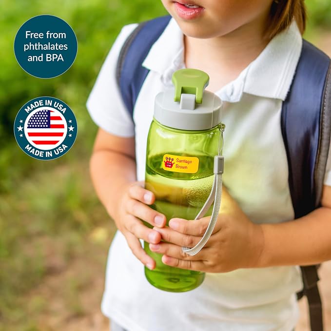 Personalized Waterproof Name Labels for Kids | Optional Packs 50, 150, 230 Labels | Custom Name Stickers for Kids' Clothing Tag, Water Bottle, Lunch Box, Customize Kid Name Label for Daycare Monsters