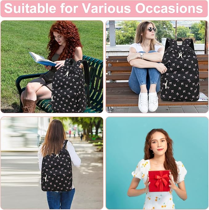 School Backpack for Teen Girls Women Laptop Backpack College Bookbags Middle School Travel Work Commuter Back Pack