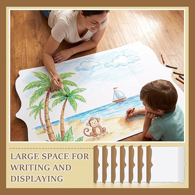 Geyee 20 Pcs Trifold Poster Board Bulk 36" x 48" Sturdy White Presentation Board Self-Standing Science fairs Display Boards for School Fun Projects and Business Presentations