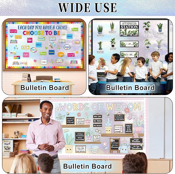 Iridescent Bulletin Board Roll Non-Woven Fabric Poster 15.7"×40 Ft