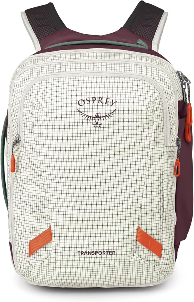 Osprey Transporter 26+6 Travel Pack - Expandable Personal Item Backpack with Laptop Sleeve - Lightweight Daypack, Mystery White