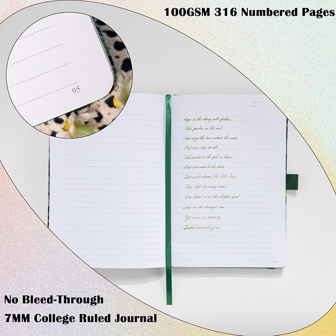 TIEFOSSI Lined Journal Notebook for Women Men, A5 Journals for Writing