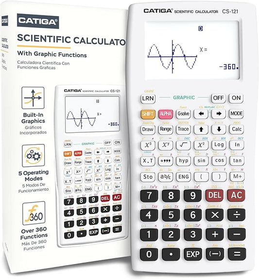 CATIGA Scientific Calculators with Graphic Functions, Graphing Calculators with Multiple Modes, Scientific Calculators for Students, High School or College Courses, Calculadora Cientifica, CS-121