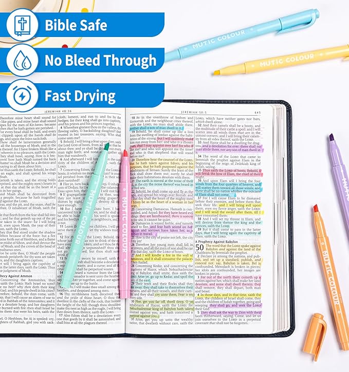 24 Pcs Pastel Highlighters, Highlighter No Bleed, Highlighters Assorted Colors, Chisel & Fine Tips Dual Tip for Bible Journaling, Note Taking, Cute Office Supplies