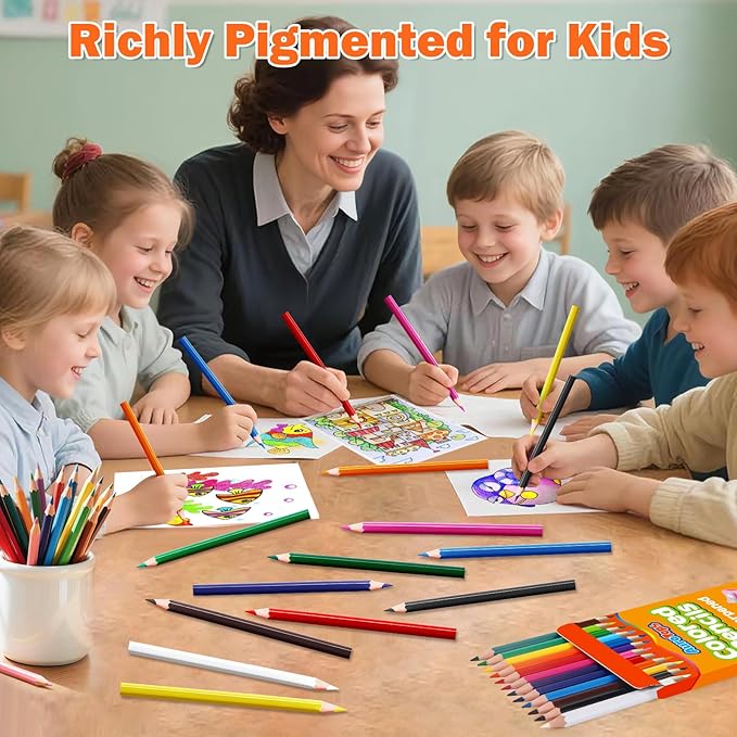 AuroTops 12 Pack Colored Pencils,144 Count Pre-Sharpened Colored Pencils Bulk,12 Color Pencil for Classroom Prizes Gifts,Back to School Supplies,Coloring Pencil Art Supplies