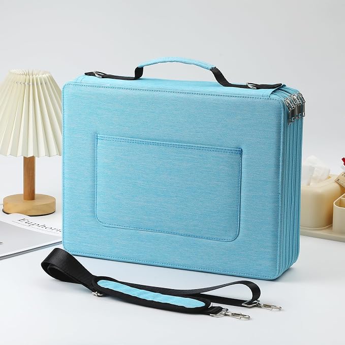 600-Slot Colored Pencil Case, 5-Layer Zipper with Shoulder strap and Handle | Organizer Bag for Pencil Storage Case for Artist Painter Office Sketch Travel Supplies