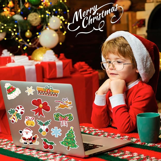 OHOME Stocking Stuffers | 320 PCS Christmas Stickers - Toddler Stocking Stuffers | Kids for Boys Girls Grandkids,Vinyl Xmas Games Crafts Activities Party Favors Supplies
