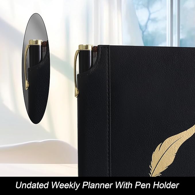 2026 Undated Weekly Planner Notebooks A5 Week Plan Notepad Size 5.5'' X 8.1'' Inner Pocket ,Lined and Notes, No Dated Weekly To Do List Planner Notebook With Goal & Habit Tracker Organizer 100GSM Thick Paper, Pen Holder， Perfect For Office Home School ...
