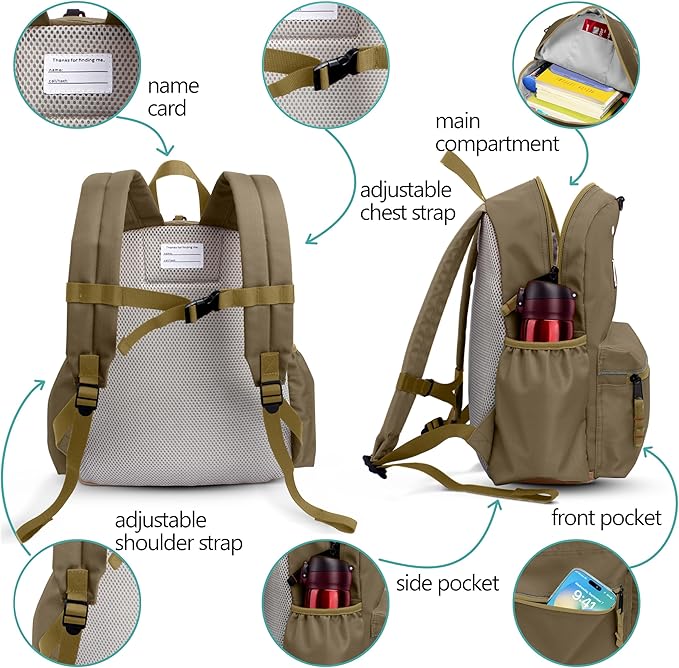 atgark Toddler Backpack for Boys 2-5: Preschool Kindergarten Backpack - 13" Daycare Backpack Fit A4 Folder