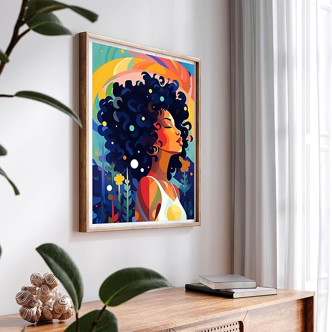 SKRYUIE Paint by Numbers Kits for Adults African Americans, Acrylic Africa Oil Paint by Numbers for Adults Beginner Canvas with Brushes Paintwork Art Crafts for Home Decor 16x20 inch u4