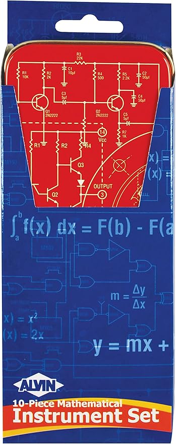 Alvin, MS10, Mathematical Instrument Kit - 10-Piece Set